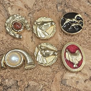 Set of Vintage Horse Ranch Button Covers